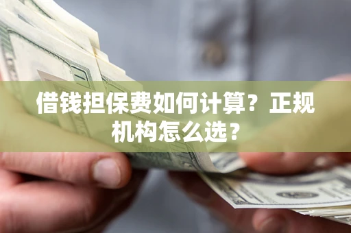 武汉借钱担保费如何计算？正规机构怎么选？