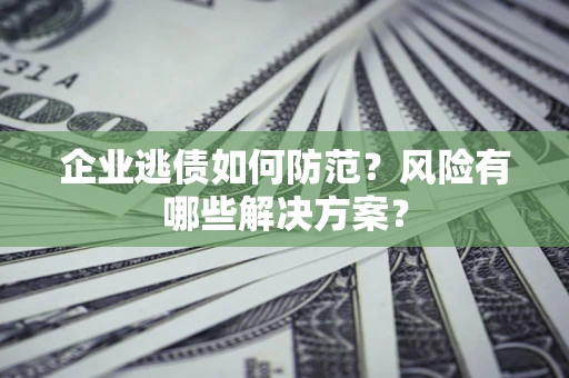 武汉企业逃债如何防范？风险有哪些解决方案？