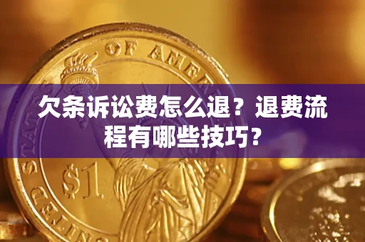 武汉欠条诉讼费怎么退？退费流程有哪些技巧？