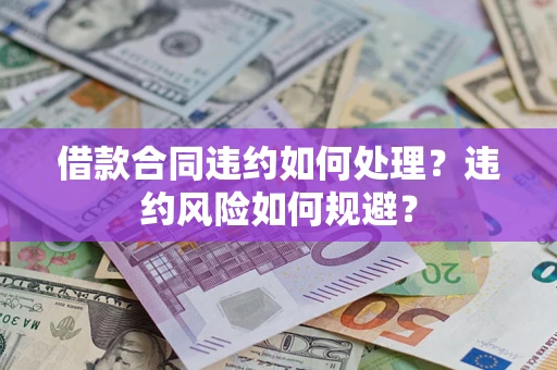 武汉借款合同违约如何处理？违约风险如何规避？