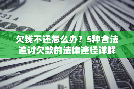 武汉欠钱不还怎么办？5种合法追讨欠款的法律途径详解
