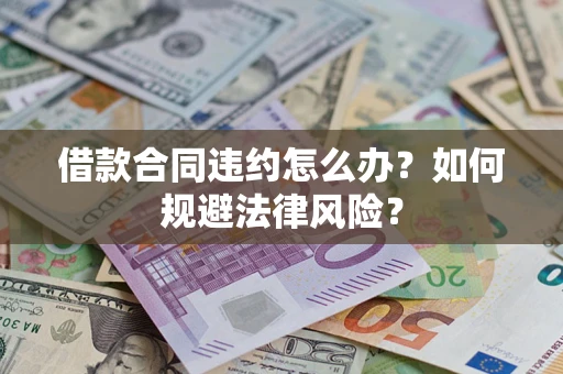 武汉借款合同违约怎么办？如何规避法律风险？